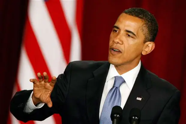 President Obama during his speech about U.S. relations with the Muslim world